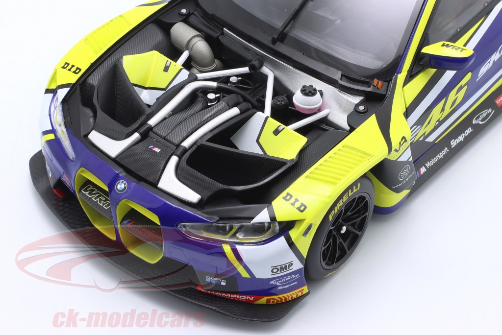 Miniature BMW M4 GT3 N°46 Imola 2024 - Échelle 1:18 - Valentino Rossi - Minichamps