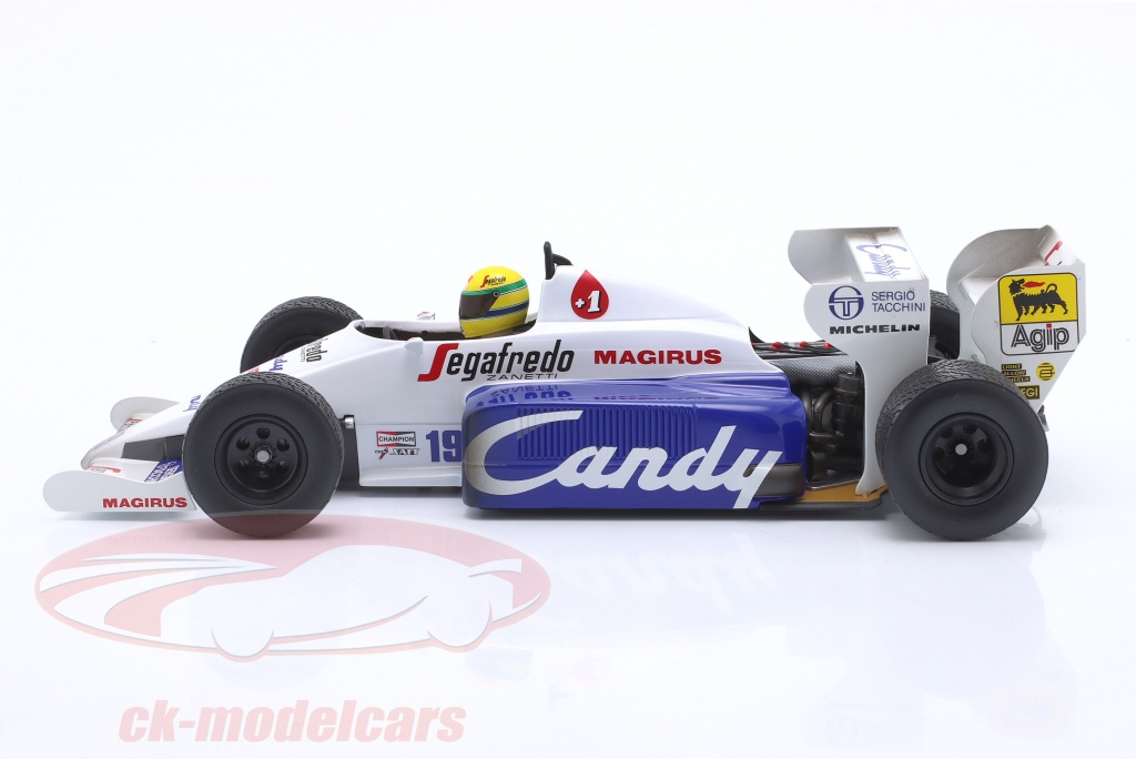 Fórmula 1 Toleman Hart TG184 Ayrton Senna 1984 1:24 PCT - 20 anos! Loja on-line de miniaturas colecionáveis