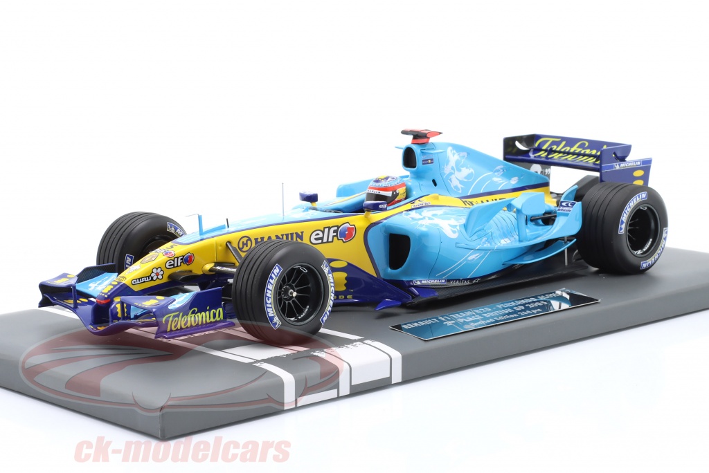Renault F1 Team R25, Alonso, 2nd Place British GP 2005-1:18 - Minichamps