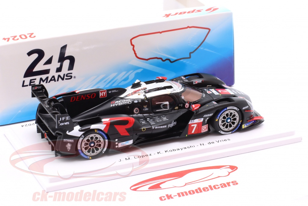 Miniature 1:43 Spark – Toyota GR010 Turbo N°7 Le Mans 2024 (Kobayashi/Lopez/De Vries) S9115