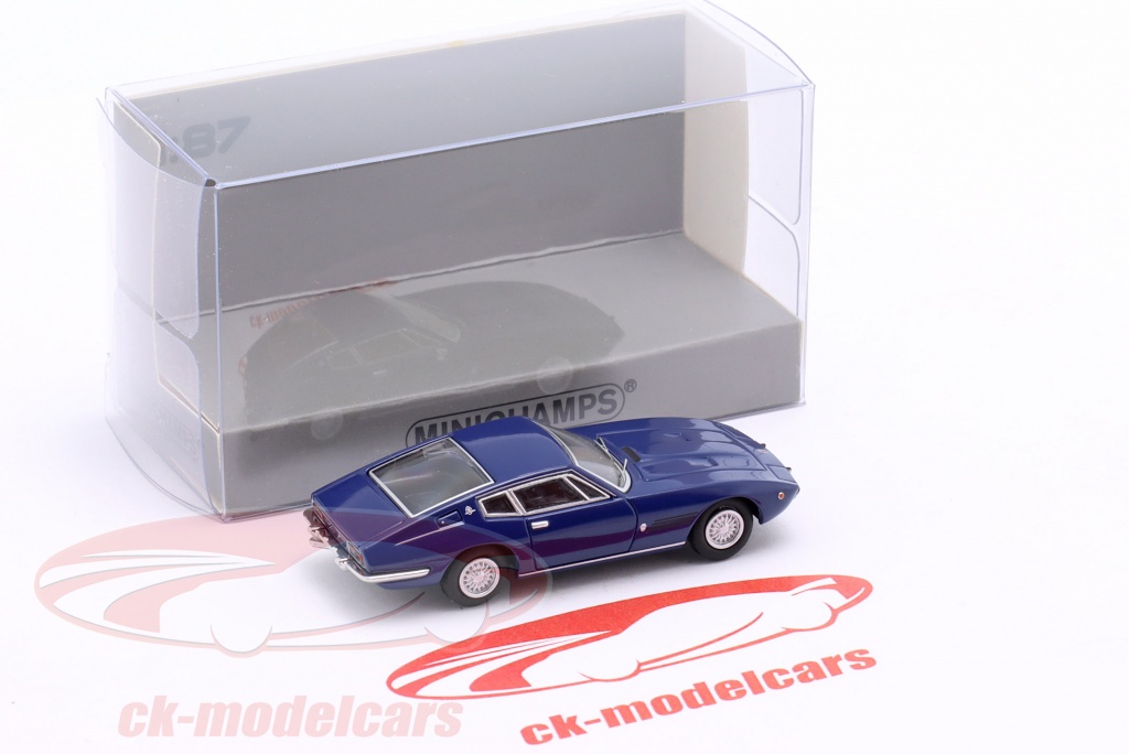 Maserati Indy 1969 Bleu Foncé IXO 1/43 - Miniature Moulée, état Neuf En Boîte