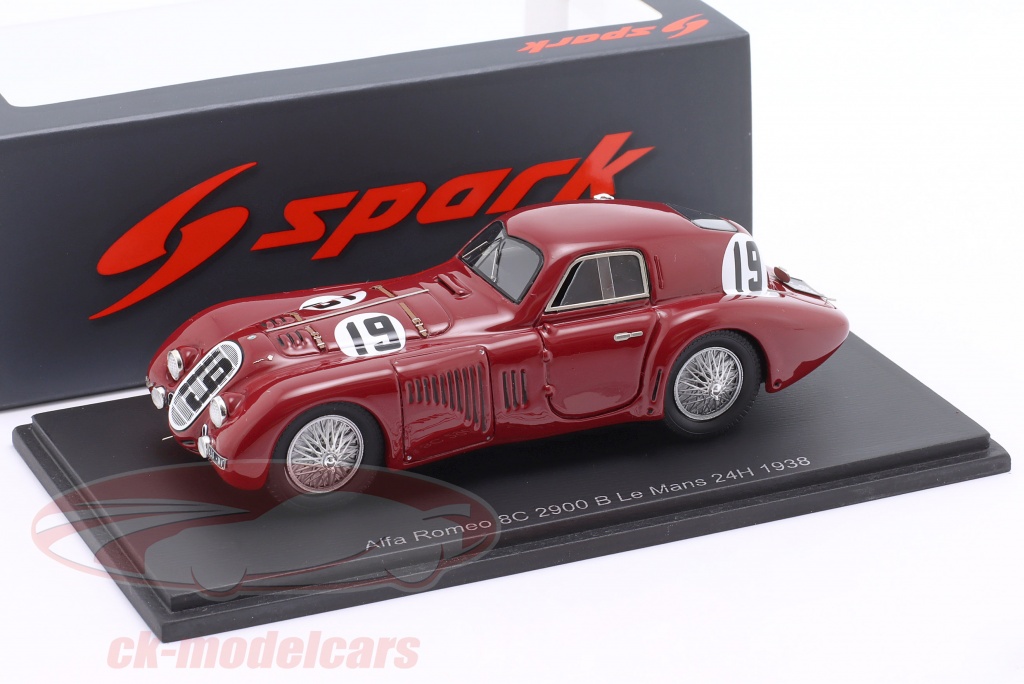 Miniature Alfa Romeo 8C 2900B Touring N°19 – 24h Du Mans 1938 – Minichamps 1/43