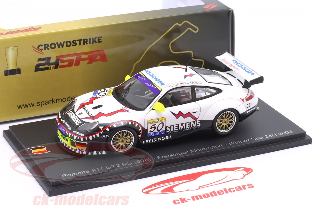 Porsche 911 GT3 RSR Type 997 n° 80 24h Le Mans 2008 1/43 Minichamps