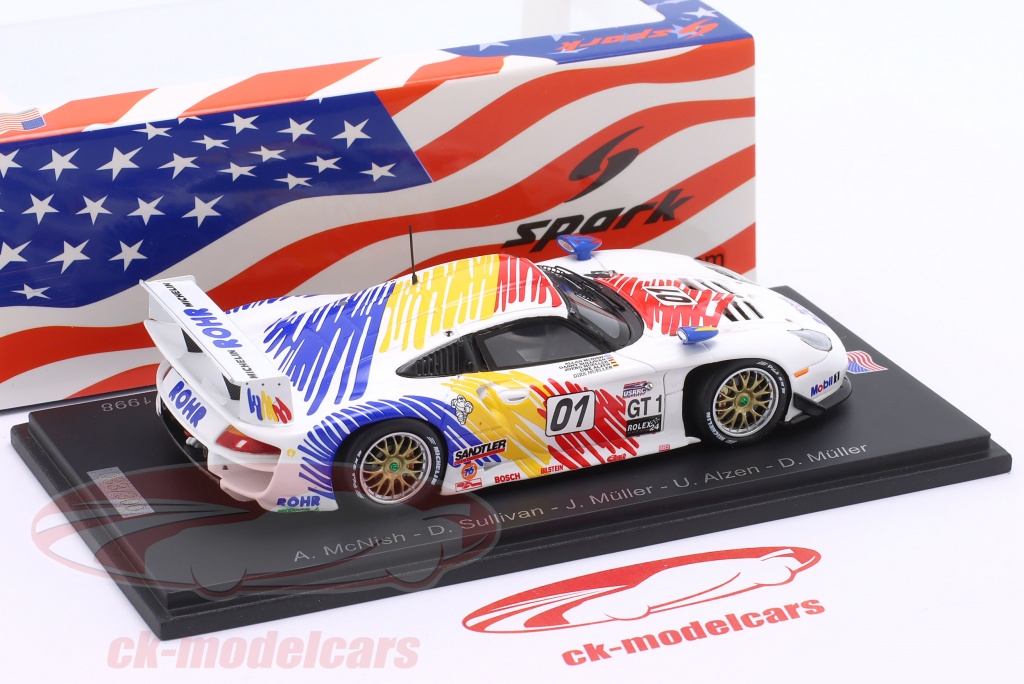 Spark 1:43 Porsche 911 GT1 Evo #01 2nd 24h Daytona 1998 Rohr Motorsport ...