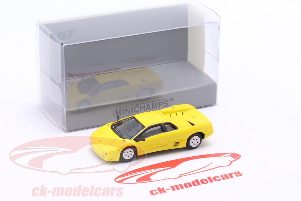 Voiture 1:18 Bburago Lamborghini Diablo 1990 jaune modele reduit - Modélisme