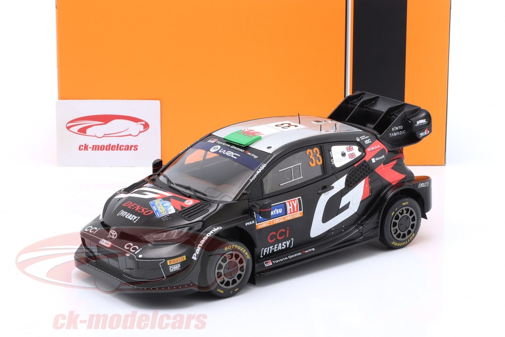 Miniature 1/18 IXO Toyota Yaris GR Rally1 - #33 Suède 2024 - Evans/Martin