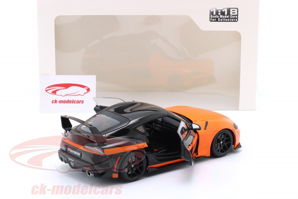 Miniature Voiture 1:18 Toyota GR Supra Streetfighter Orange 2024 – Modèle De Collection Détaillé, Dès 14 Ans