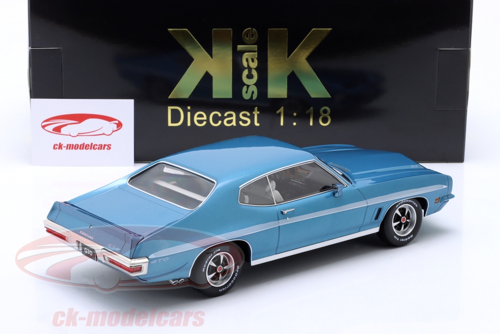 Ertl 1/18 Pontiac GTO 1969 Bleu Métal - Miniature American Muscle Sans Boîte