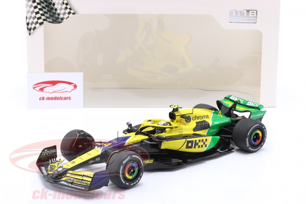 SOLIDO 1:18 McLaren F1 Team MCL38 Yellow L. Norris Monaco GP 2024