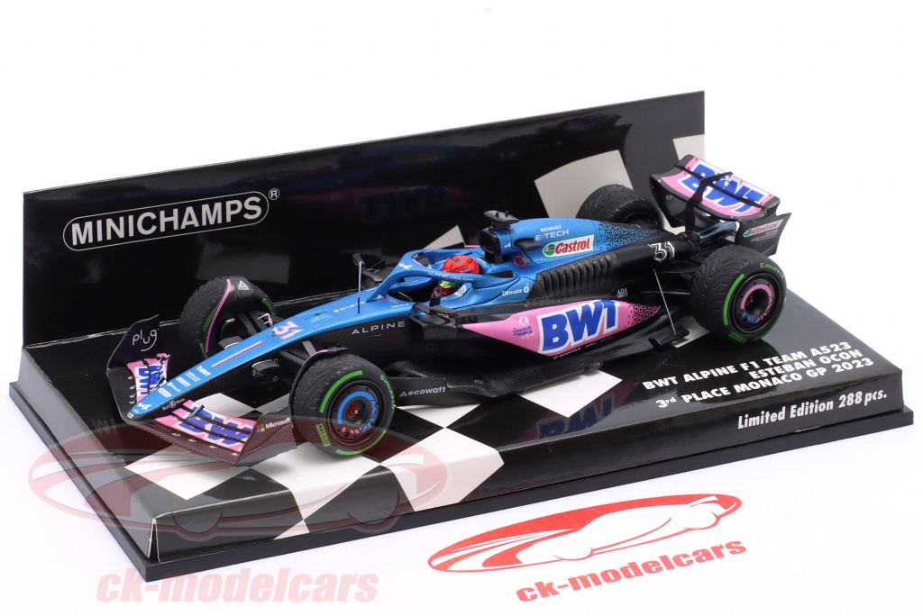 Miniature Minichamps 1/43 - Alpine A523 Monaco 2023 - Esteban Ocon (neuve)
