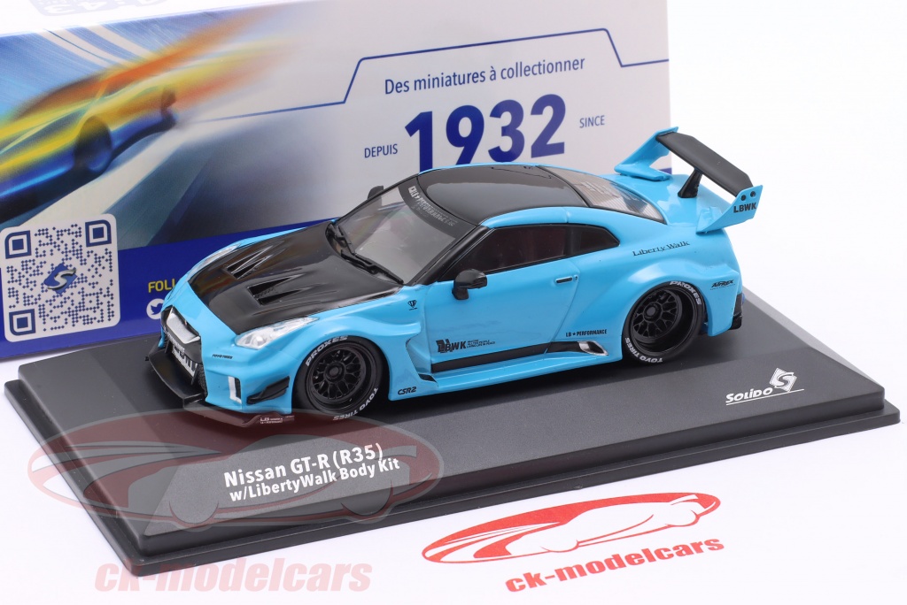 Solido 1:43 Nissan GT-R (R35) LBWK Body-Kit 2019 blue S4311209 model ...
