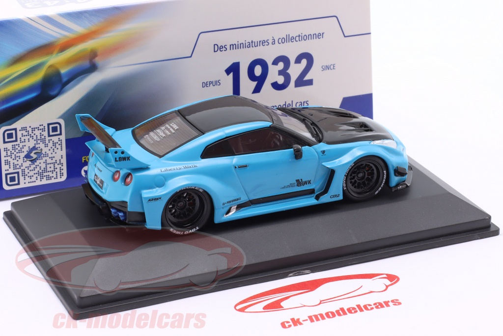 Solido 1:43 Nissan GT-R (R35) LBWK Body-Kit 2019 青 S4311209 モデル 車 ...