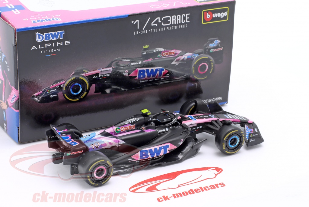Miniature Spark 1/43 Pierre Gasly Alpine A524 GP Du Brésil 2024 + Pitboards - Neuf
