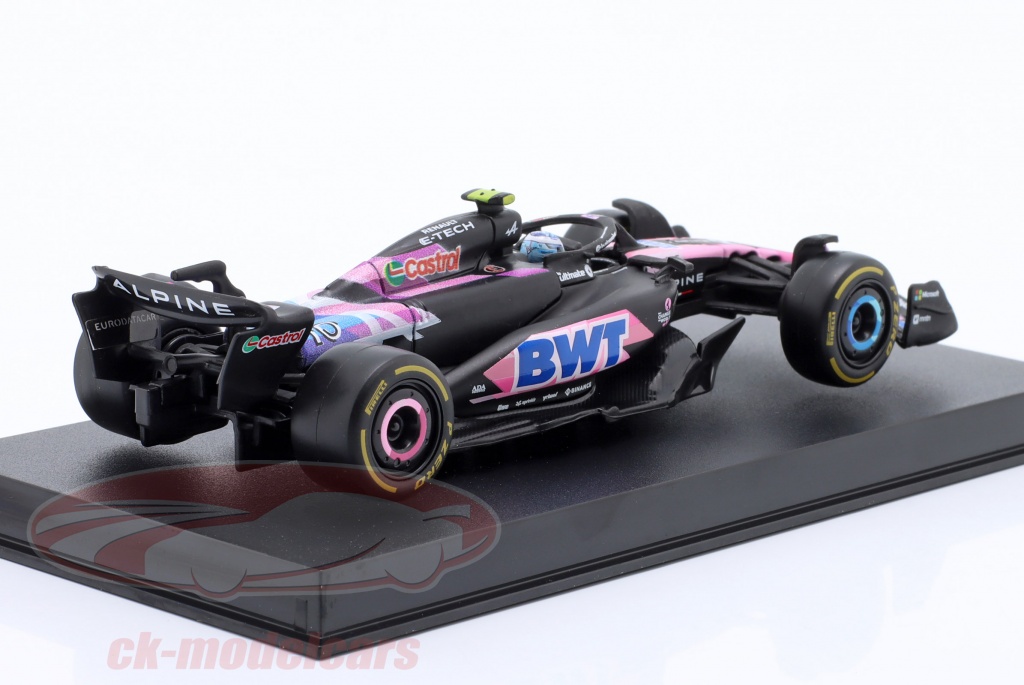 Bburago 1:43 2024 Race BWT Alpine F1 Team A524 Avec Casque