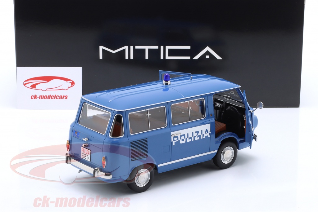 Modèle Réduit 1:18 Fiat Croma Police 1987 - MITICA, Bleu Clair Et Blanc - Neuf, Collection Voiture Miniature