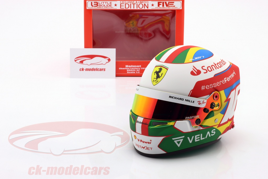 Casque Helmet F1 Charles Leclerc Bell 1:2 Ferrari Singapor 2022