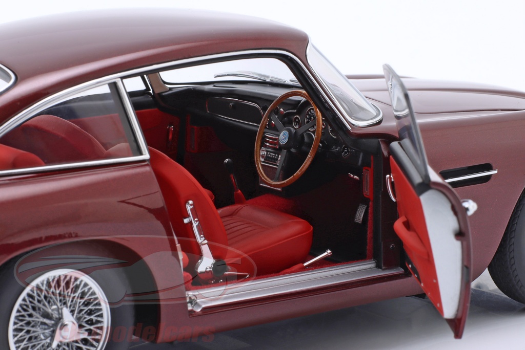 Voiture Miniature Solido Aston Martin DB5 Rouge Métallisé 1964 | Échelle 1:18 | Modèle Détaillé Collection