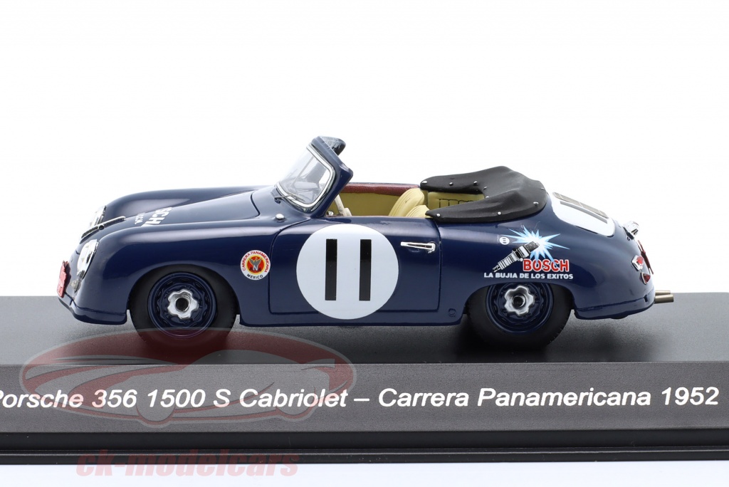 Miniature DETAILCARS Porsche 356 A Carrera Panamerica 1953 – échelle 1/43, Neuve