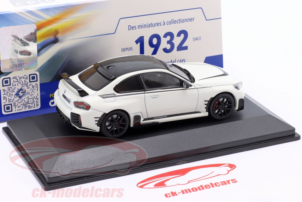 Solido 1/43 BMW M2 (G87) 2023 M Performance &ndash; Bianco Alpino &ndash; Modellino Diecast Con Base