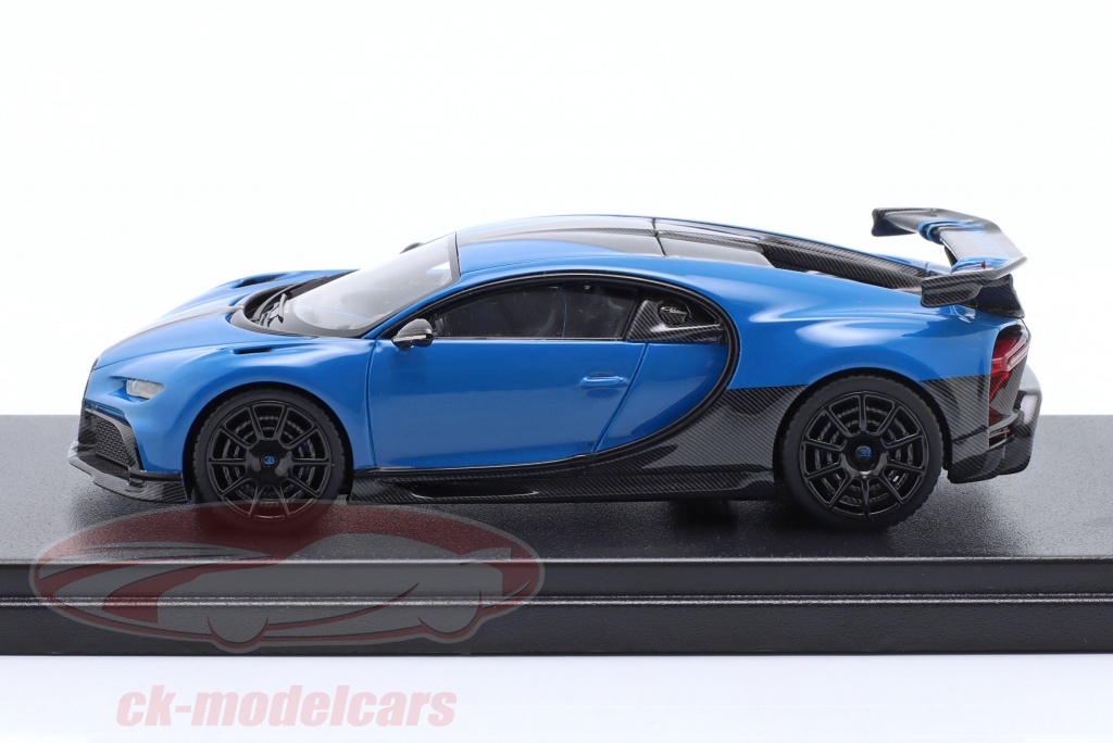 Modèle Réduit Bugatti Chiron 1:43 2016 Bleu/noir Promocar - Miniature Métallique De Collection