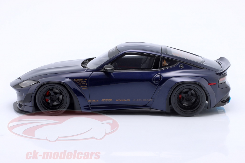 400z Blue Color Rear GT-SPIRIT 1:18 Nissan 400Z Coupe Pandem year 2023 midnight blue GT494 ...