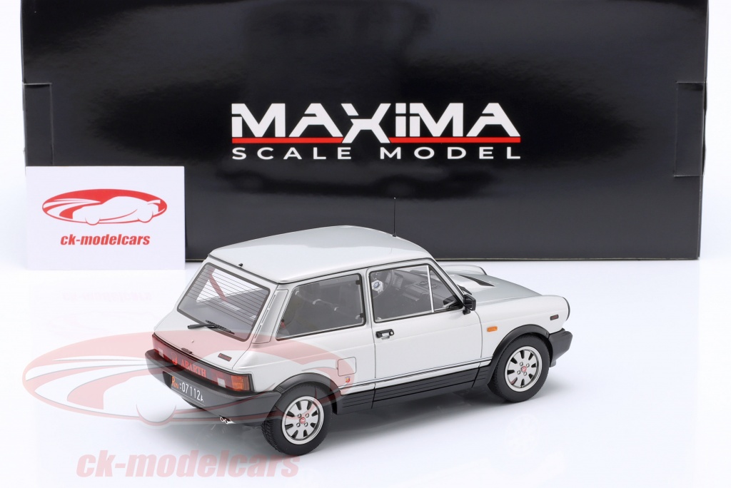 MAXIMA Scale Model 1:18 Autobianchi A112 Abarth VII-Series 1984 zilver ...