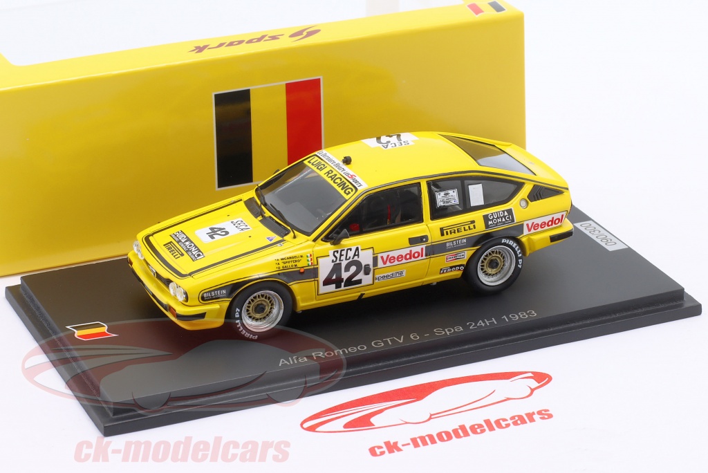 Voiture Miniature ALFA ROMEO GTV6 1983 échelle 1/43 MAXICHAMPS - Métal, Couleur Argent Métallisé