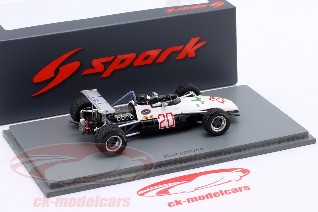 Miniature Spark 1/43 : Brabham F1 BT30 N°20, GP D'Allemagne 1969, Pilote Kurt Ahrens, Collection