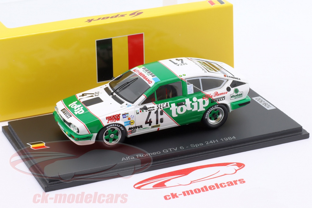 Spark 1:43 Alfa Romeo Alfetta GTV6 #51 24h Spa 1984 Salam, Perrier, de