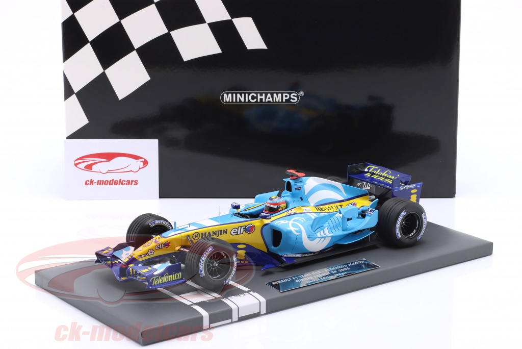 Figurine F1 Fernando Alonso 1/18 – Elite/Minichamps – Résine Non Peinte