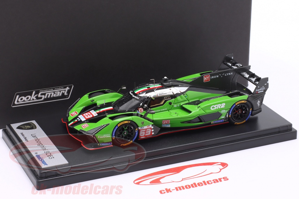 Modèle Statique Burago Lamborghini SC63 #63 Iron Lynx - Échelle 1:43, Avec Boîte