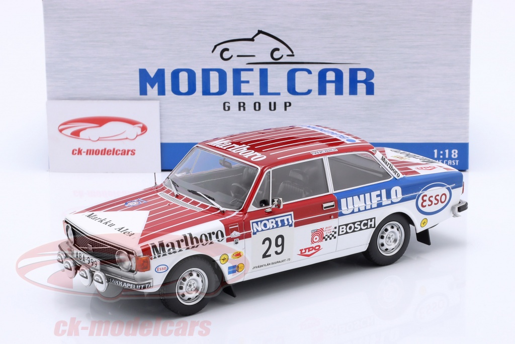 Modèle Réduit Volvo 142 Rallye Des 1000 Lakes 1973 - échelle 1/18 - Modèle #5 - MODELCAR - Neuf