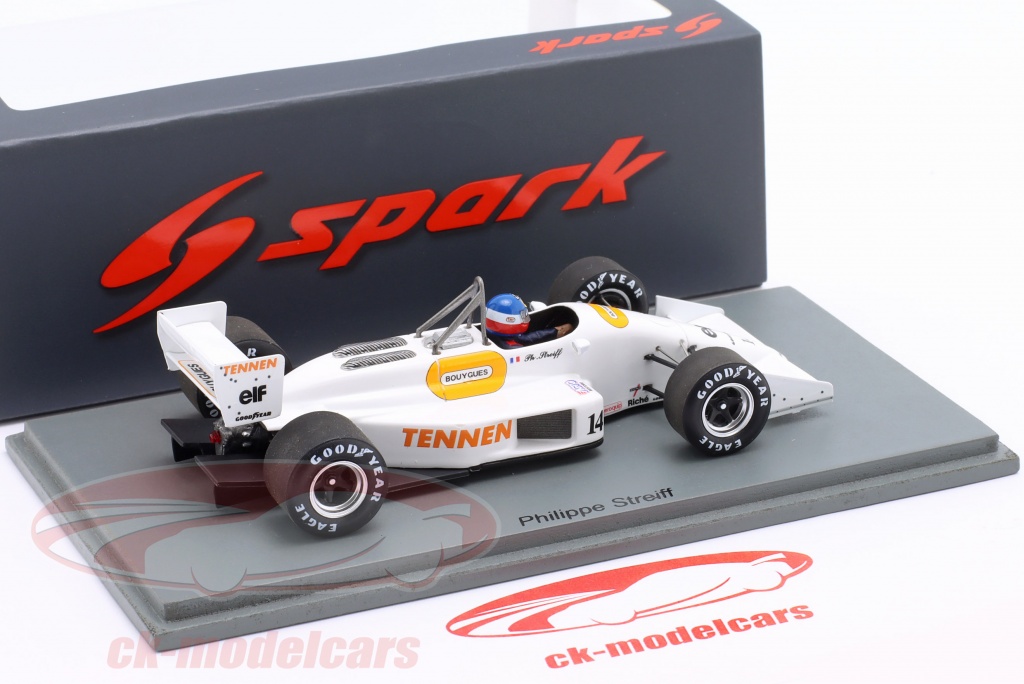 Spark 1:43 Philippe Streiff AGS JH23 #14 Belge GP formule 1 1988 S7246 modèle voiture S7246