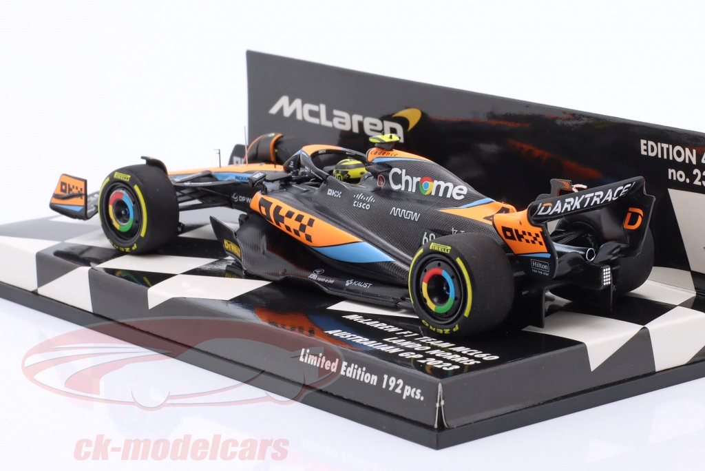 1:43 MINICHAMPS Mclaren F1 Mcl60 #4 Australian Gp 2023 Lando