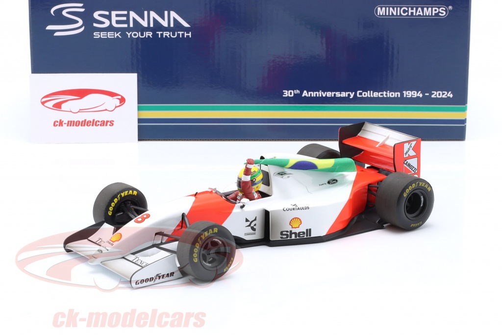 Modellino Auto Ayrton Senna McLaren MP4/8 - Vincitore GP Australia 1993 In Scala 1:43