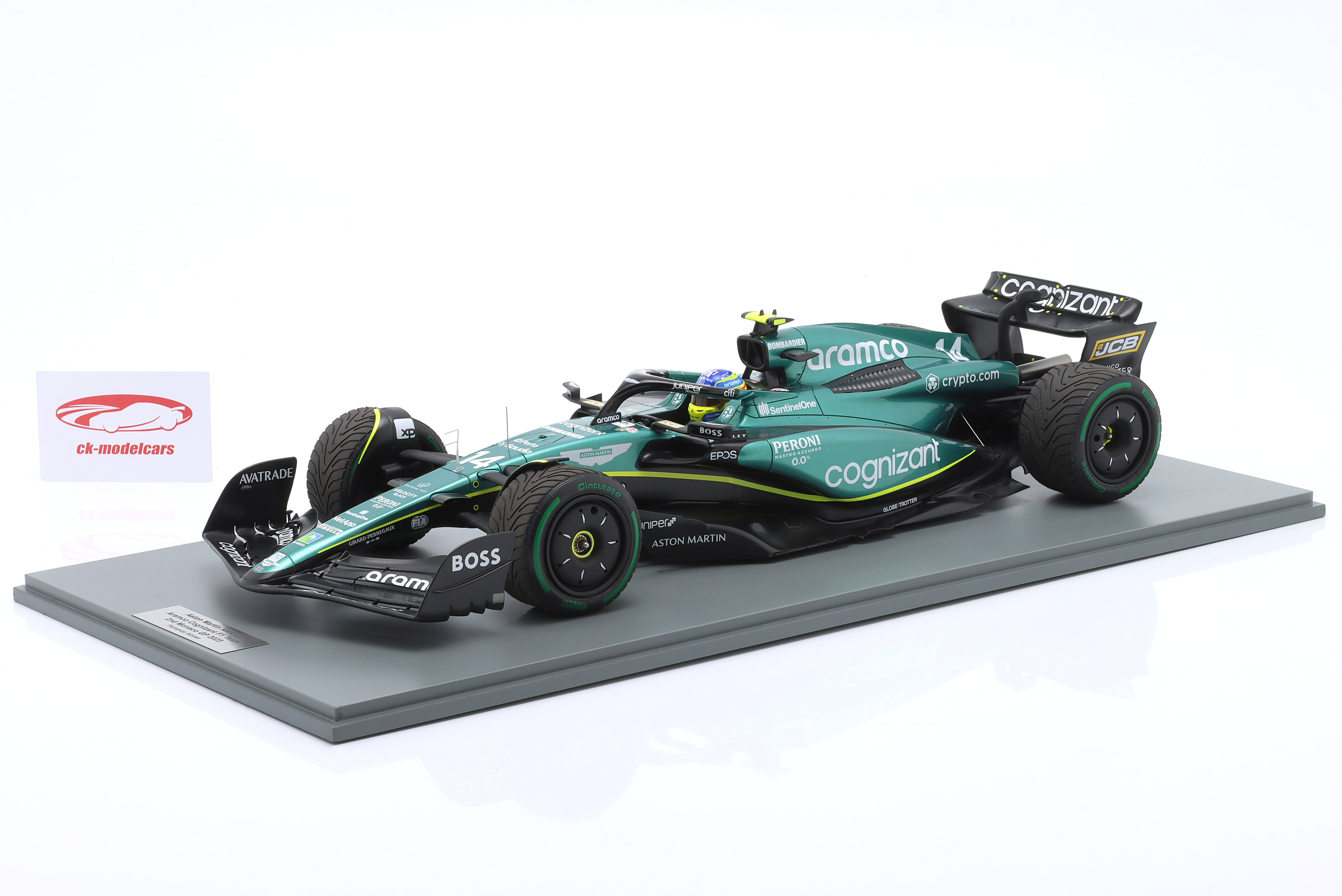 Fernando Alonso Aston Martin AMR23 n° 14 2ème GP Monaco 2023 1/12 Spark 12S038