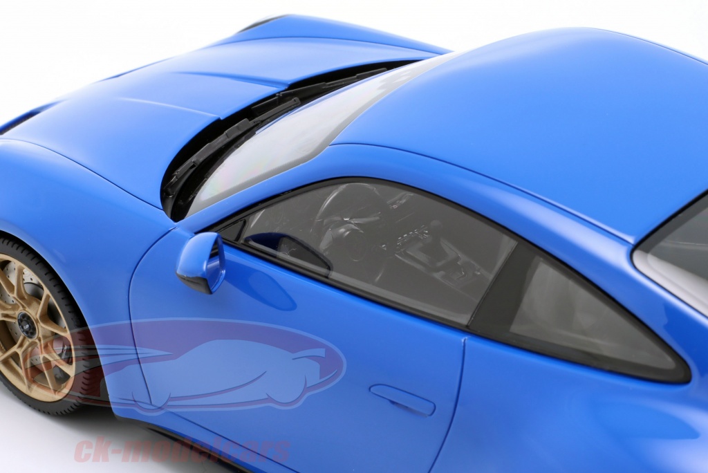 Minichamps 1:43 2-Car Set Porsche 911  992  GT3 Année De Construction 2021 Bleu Noir 412069200