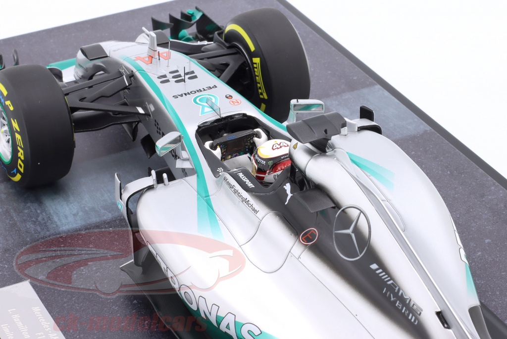 1:43 Diecast modelauto Mercedes AMG Petronas F1 Team W05 #44 GP Australië 2014 Lewis
