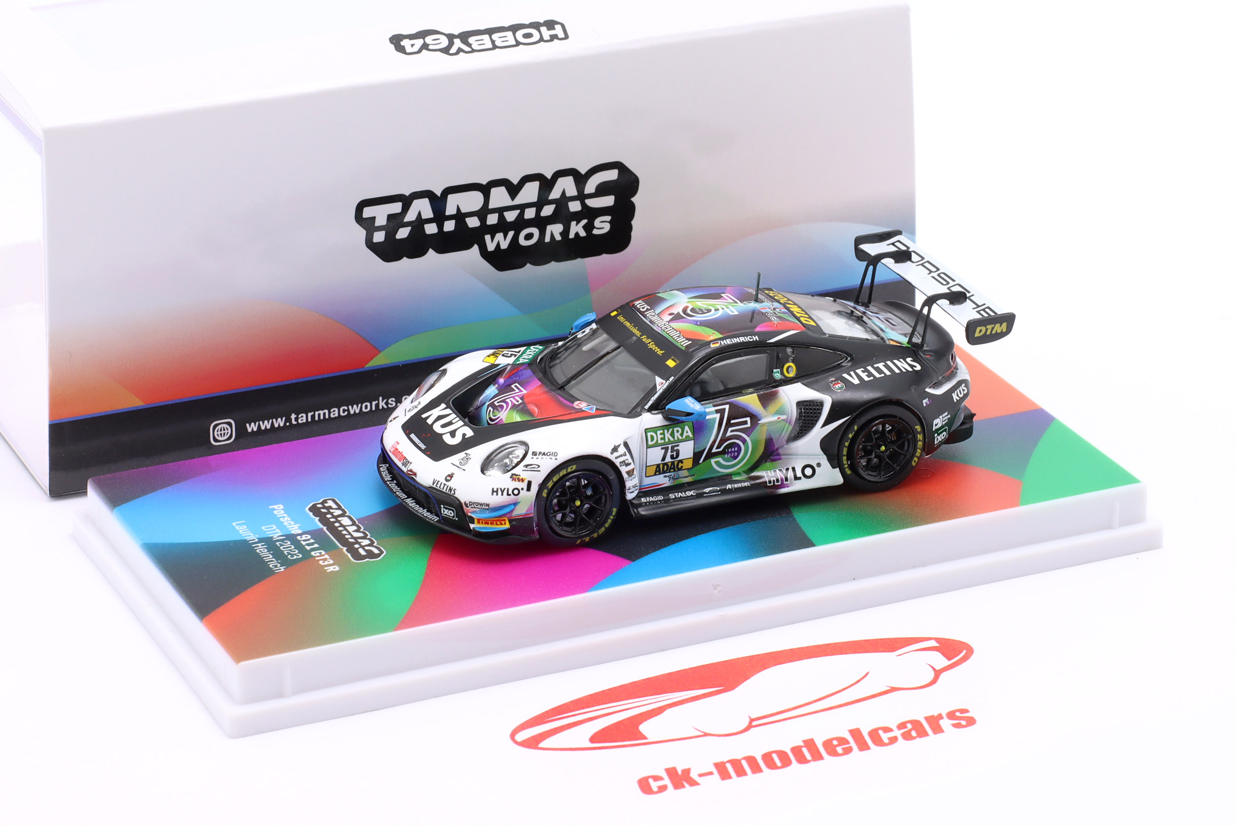 Tarmac Works 1:43 Porsche 911 (992) GT3 R #75 DTM 2023 Laurin Heinrich ...