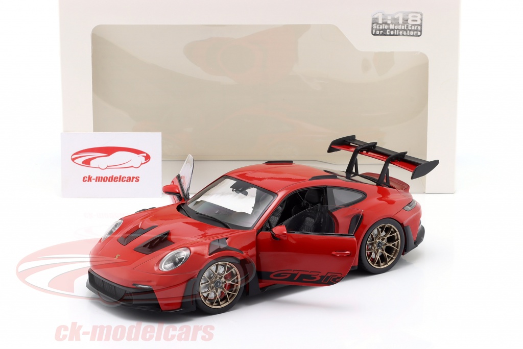 Modello Auto Solido 1:18 – Porsche 911 (993) Turbo Rosso 1997, In Scala, Con Aperture E Ruote Sterzanti, Da Collezione