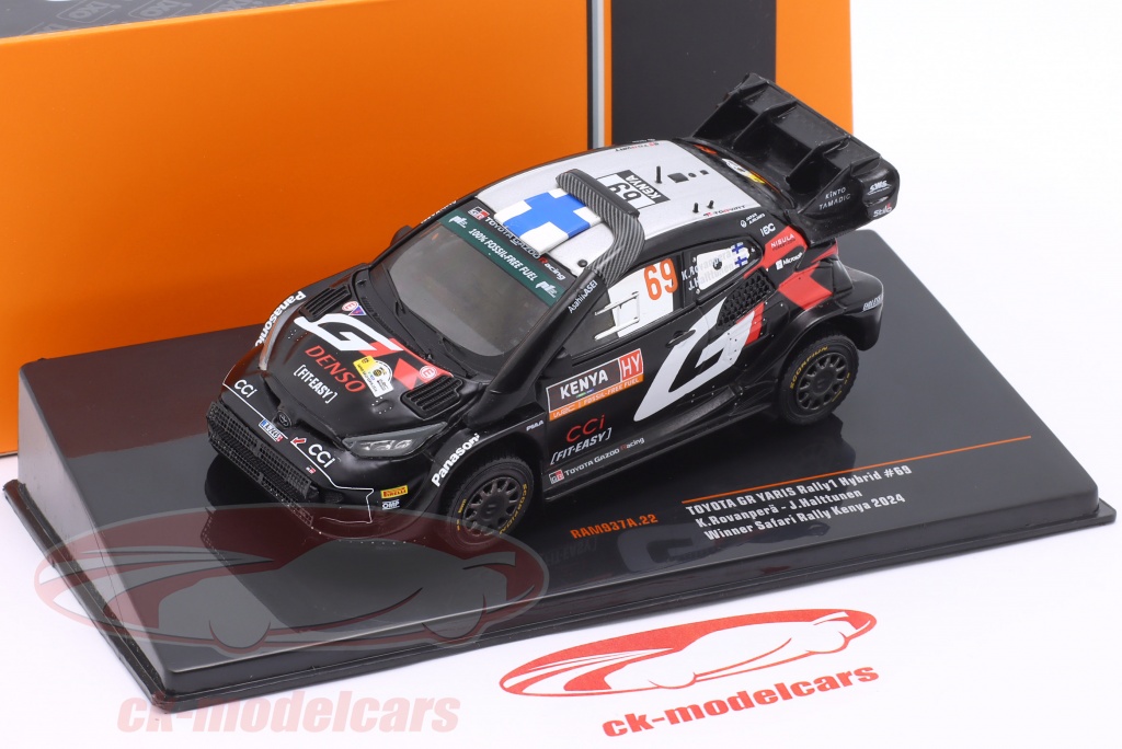 Toyota GR Yaris Rally1 Hybrid #69 – Safari Kenya 2024 – IXO 1/18 (Modèle Neuf)