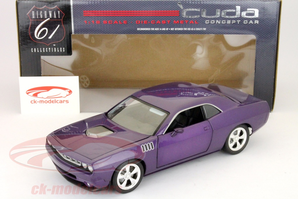 1:18 Highway61 Plymouth Cuda 427 Hemi Super Rue Coupé 1970 Noir 50479