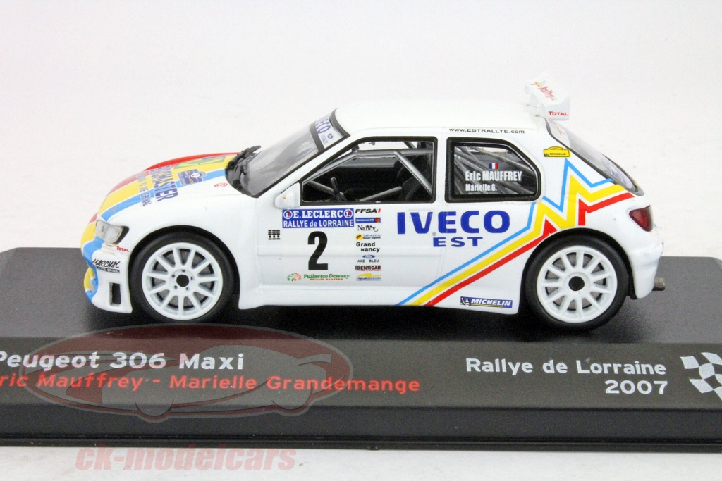 IXO 1/43 Peugeot 306 Maxi N°2 – Rallye De Lorraine 2007, Mauffrey, En Boîte