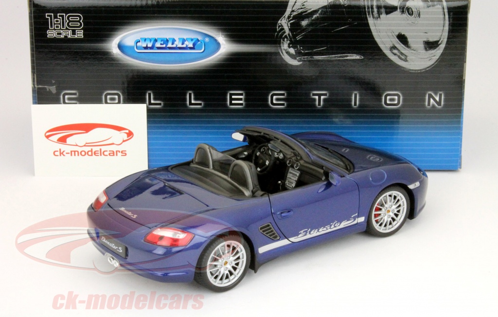 Welly 1:18 Porsche Boxster (987) S blue 76249 model car