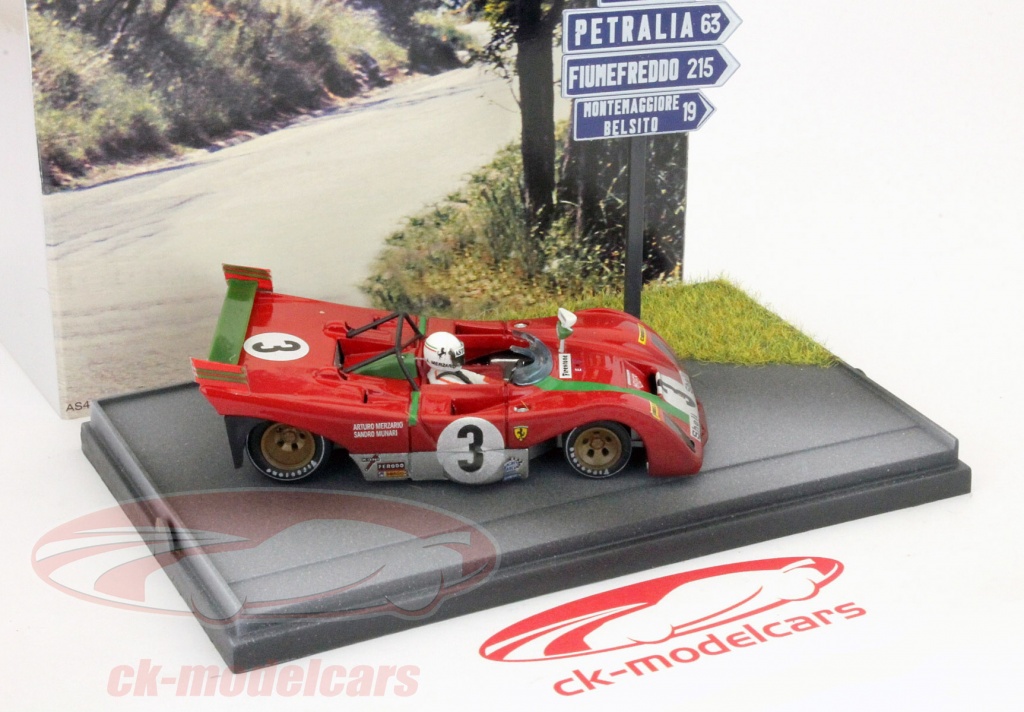 Photo Ancienne – Arturo Merzario Ferrari 312PB – Targa Florio 1972 – Victoire