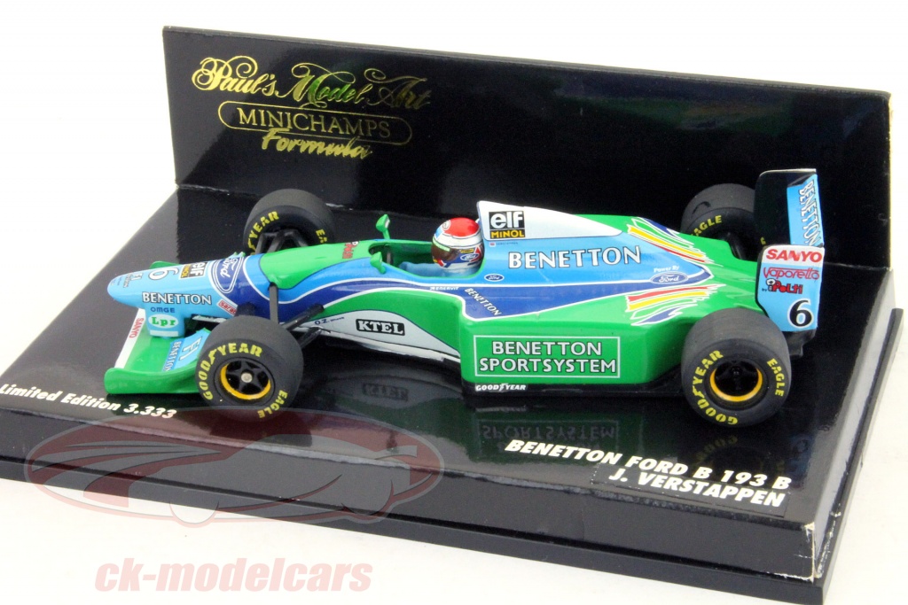 Minichamps 1:43 J. Verstappen Benetton Ford B 193 B formula 1 1994 