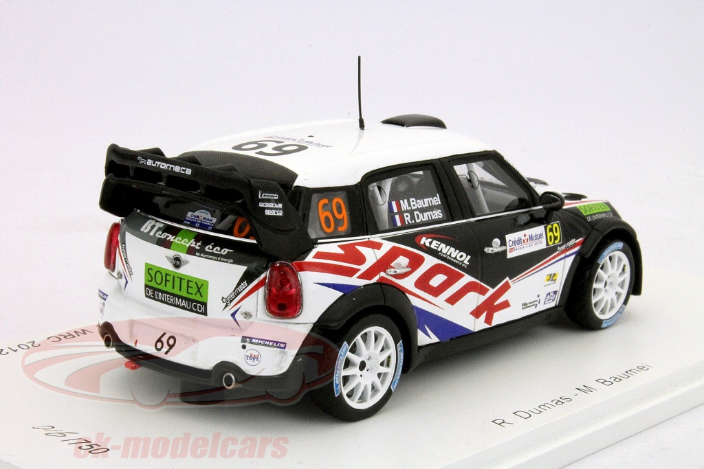 Spark 1:43 Mini John Cooper Works #69 Rallye de France WRC 2012 Dumas ...
