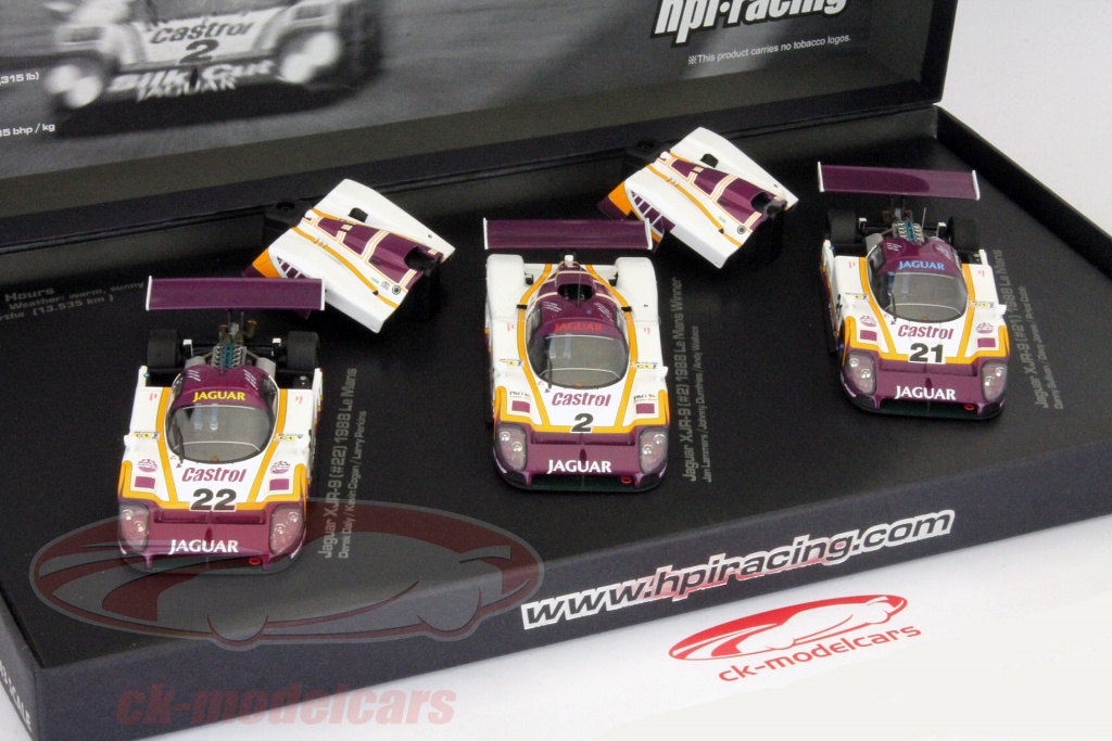 HPI 1:43 Jaguar XJR-9 3-Car Set Sieger 24h LeMans 1988 8055 Modellauto ...