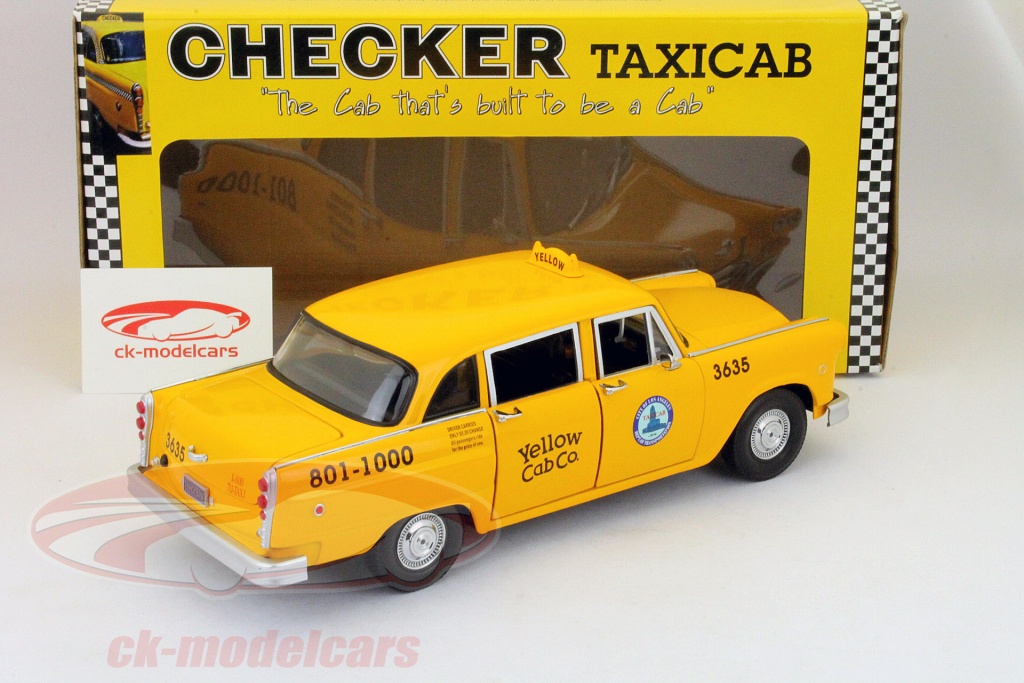 Modellino Sun Star 1:18 – Taxi Checker New York 1981 Giallo, Die-Cast, Nuovo