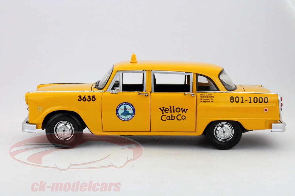 Sun Star Models 1:18 Los Angeles Checker Cab A11 année 1981 Taxi 2503 ...